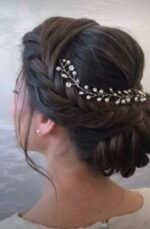 Crystal & Pearl Tiara - Single Line 1 - Image 3