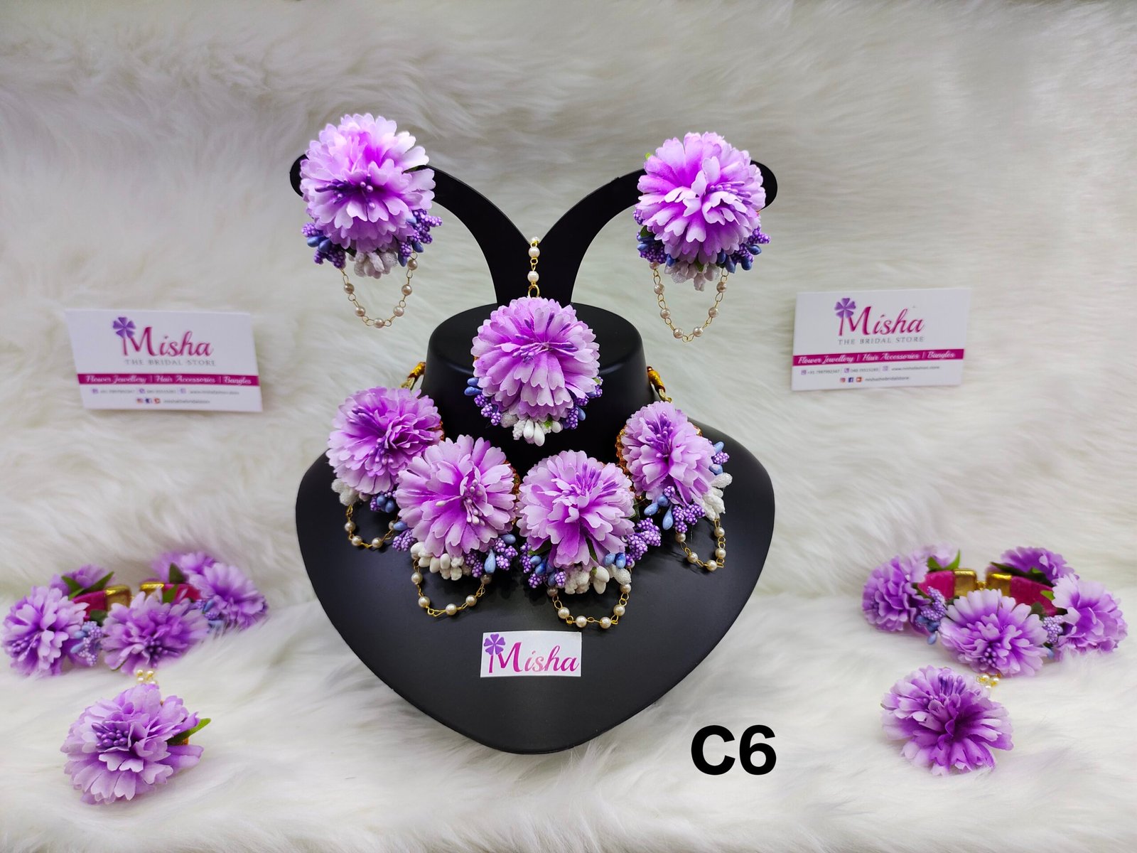 FJC6-111 Flower Jewellery Set - C6 - Image 1